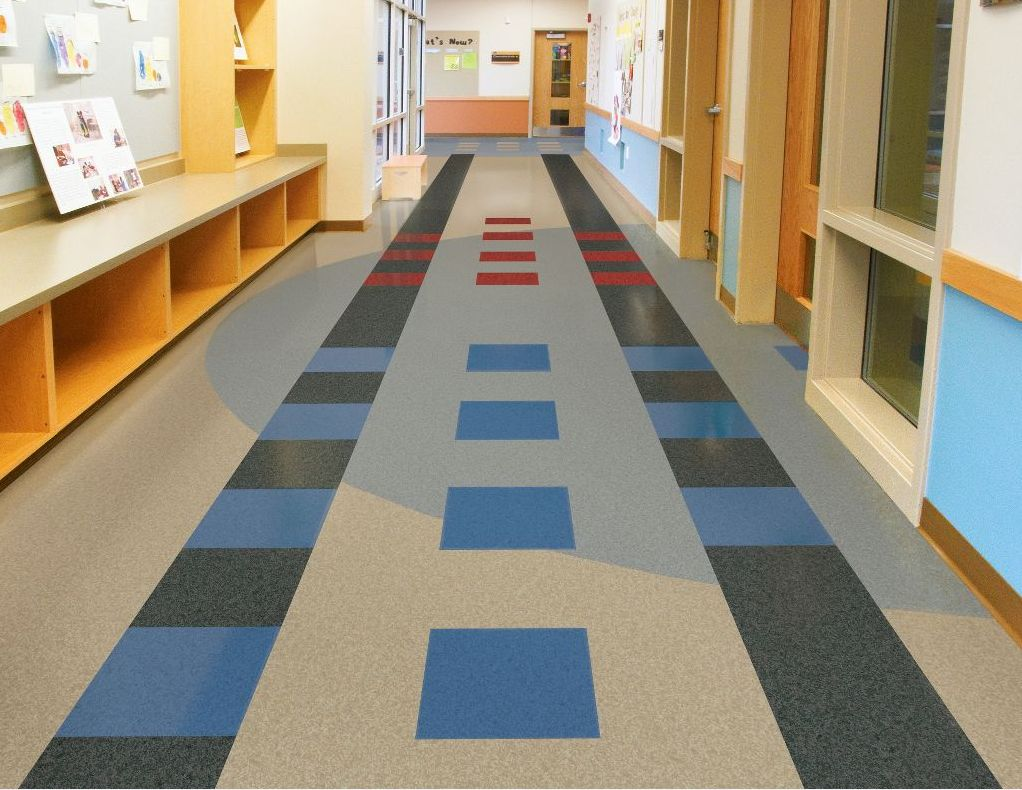 Homogeneous vinyl roll flooring